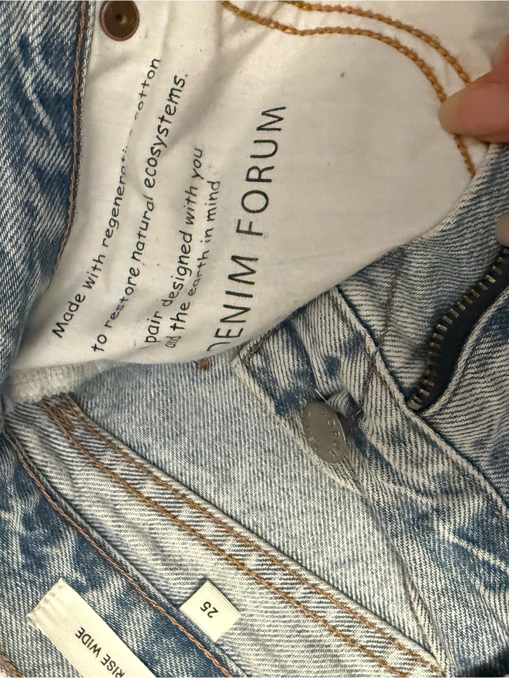 Aritzia Denim Forum Light Blue Straight Leg Jeans for Women - Picture 5 of 7